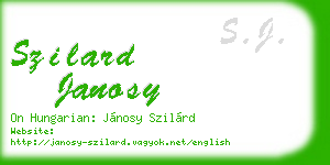 szilard janosy business card