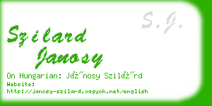 szilard janosy business card
